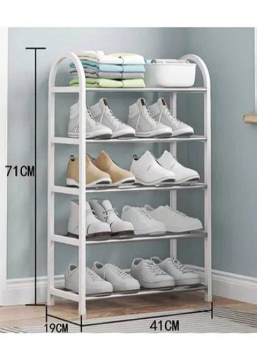 SHOE RACK 5 Tiers Multipurpose 10 Pairs Portable Shoe Organizer GALERIADDD New Good Quality From 2025 - WHITE - View 1
