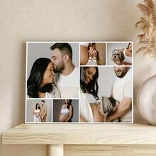 Custom Canvas Collage Photos With Your Photos Poster, Personalized Canvas Wall Art Collage Photo Printing Canvas Decorative Painting, Suitable For Valentine's Day Home Wedding, Home Decoration Collage Painting - 6 Photos, Unframed Gifts Birthday Graduation