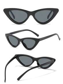 3 Pairs Of Children's Fashion Decorative Glasses, Boys And Girls Personalized Retro Triangle Cat Glasses, Baby Fashion Street Fashion Glasses (Complimentary Glasses) - Multicolor - View 5