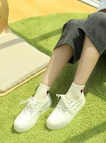 1/5/10 Pairs Heart Design Short Socks, Thin Breathable Ankle Socks, Versatile For Women, Suitable For Daily Wear - Multicolor - View 7