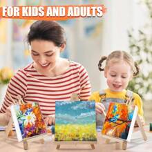 Wooden Easel 6 Pack 9 Inch Tabletop Easel For Painting Small Wood Easel Stand For Sign Picture Frame Display Tripod Art Easel For Students Portable Canvas Holder Painting Supplies