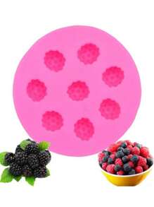 1pc 8-Cavity Raspberry Shape Silicone Mold, Minimalist & Practical Multipurpose