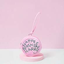 Bolso de mano rosa de la serie Harry Potter, de apariencia elegante y dulce, puede contener teléfonos móviles, carteras, cosméticos y otros artículos, versátil para combinaciones diarias, un regalo dulce ideal (1 pieza) - Rosa - Ver 4