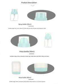 Set de 6/10/11 piezas de botellas/contenedores de viaje reutilizables, surtido versátil, a prueba de fugas, adecuado para gel de ducha, champú, cuidado de la piel, cosméticos, artículos esenciales de viaje, de vuelta a la escuela