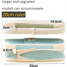 Big Capacity Pencil Pen Case Office Large Storage High Capacity Bag Pouch Holder Box Organizerfor Office Travel Holder Box Light Pink-1 - As Pic - View 6