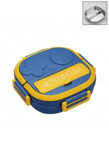 1 pieza Caja de bento con forma de consola de juegos personalizable con texto/logotipo impreso, a prueba de agua, portátil, para exteriores, viajes, estudiantes, trabajadores de oficina, caja de almuerzo de dibujos animados, material de acero inoxidable PP seguro, apta para microondas, caja de almuerzo personalizada - multicolor - Ver 12