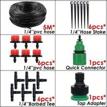 Adjustable Flow Garden Drip Irrigation System, Automatic Watering System, Made Of Plastic Material, No Need For Electricity, Universal Connection Thread, Water-Saving Spraying Device, Suitable For Gardens