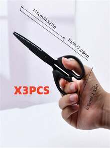 1/2 件黑边剪刀，家用厨房剪刀，手工办公剪刀，不粘线剪刀，男士工具 - 彩色 - 查看 14