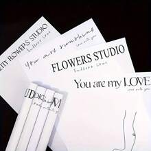 20 张防水黑色英文字母礼品包装纸，鲜花包装纸 - 彩色 - 查看 2