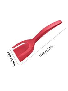 1/2 件鸡蛋翻转铲，二合一手柄和翻转钳，适用于厨房使用，煎饼、鱼、法式吐司、煎蛋卷制作，多用途不粘烹饪工具，圣诞节