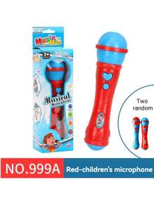 1 件儿童双音无线麦克风，唱歌放大器麦克风玩具，动态音效和高保真音频，适合男孩和女孩，生日/毕业礼物，颜色随机