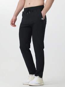 1 Stück Herren unifarbene leichte, elastische Taillenhose für Lässig, Outdoor, Wandern, Laufen, Training, Fitness