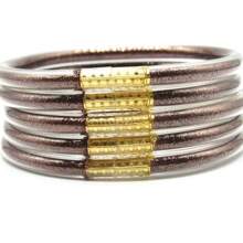 5Pcs/Set Shiny Buddhist Bracelet Color Stuffed Jelly Silicone Bangles - 5pcs 65mm - View 22