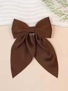 1/4/10pcs Large Bow Hair Clips, Soft Long-Tailed Bow Hairpins, Vintage Metal Hair Clip Silk Hair Clip, Elegant Hair Accessories, Great Gift For Girls Claw Clips Hair Claws Hair Barrettes, School Stuff