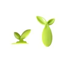 2个ABS塑料创意绿叶马桶座圈提手，马桶盖提手工具，适用于马桶座圈和马桶盖。