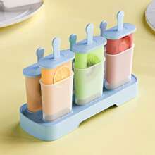 1pc Ice Pop Mold, Home Use Summer DIY Ice Lollipop Ice Cream Popsicle Frozen Ice Cube Tray, 6-Cavity Popsicle Maker