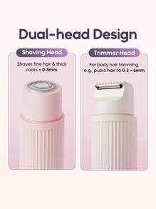 Electric Razors Shaver ,Bikini Trimmer For Women,Portable Multifunctional Shaver Rechargeable Electric Hair Removal Trimmer For Men And Women - Dual Head Shaver With USB Charging, Safe And Painless Wet And Dry Use For Painless Trimming Of Pubic Hair, Face, Underarms And Legs, IPX7 Waterproof,Best Gift For Woman, Gift Shaving Grooming,Gift For Mother's Day