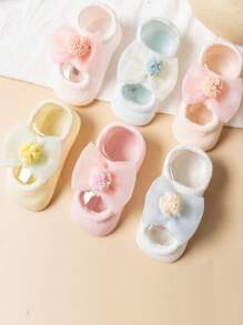 2 Pairs Baby Socks, Breathable And Non-Sweating, Cute And Fashionable Girl Socks, Skin-Friendly And Anti-Slip, Infant Socks, Summer