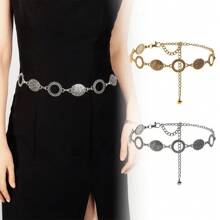 Bohemian Handmade Jewelry Waist Chain Belt, Turquoise Alloy Waist Ornament, Sexy Zinc Alloy Waist Chain For Women, Suitable For Beach, Spring/Summer/Autumn/Winter