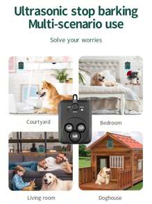新款超声波猫狗防吠器，高功率三模式训狗器，免提，智能识别，自动防吠，10米范围，防止狗吠