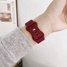 1pc Women Rose Flower Pattern Silicone Smart Watch Band, Compatible With Huawei Watch Fit/Fit2/Fit3, Convenient To Use, Adjustable Length, Suitable For Female Smart Watch/Band Replacement