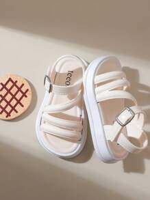 2025 New Green Material Girls Fashion Open Toe Princess Shoes, Soft Bottom, Anti-Slip, Breathable, Thick Sole Toddler Girl Sandals