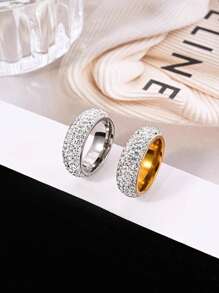 1pc Starry Sky - Aurora Ring. Men's Stainless Steel 18K Gold Vacuum Plated Fashion Ring. The Galaxy On Your Fingertips, Only For The Unique You. Suitable For Daily Gifts, Holiday Gifts, Men's Rings