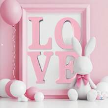 1pc Wooden Decorative Item, Letter Design Home Decor Craft Gifts Birthday Graduation