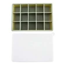 Silicone Ice Cube Mold Suitable For Food Use, Featuring 15 Or 24 Square Grids With A Lid For Easy Ice Release.Soft Silicone 15 Grids Ice Making Box - 1pc Low Temperature Resistant Easy To Clean Ice Cube Mold Tray,Silicone Ice Tray -Grids Hexagonal Ice Cube Mold For Perfectly Shaped Ice Cubes And Ice Balls
