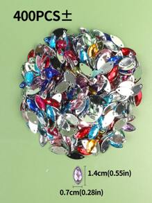 Akcesoria DIY: mieszanka kolorowych akrylowych koralików diamentowych, brokatowych cekinów i laserowych cekinów, stosowana w szyciu odzieży, około 200 szt. (50 g w opakowaniu)