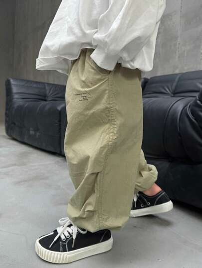 男童宽松超轻棉麻阔腿裤夏季休闲长裤