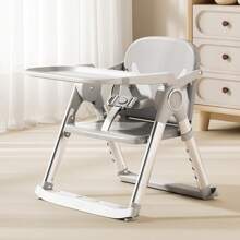 Piorlado Baby Folding Booster Seat High Chair For Dining, Baby Toddler Portable Feeding Seat For Children 6 Months To 3 Years Approx - Grey - View 2