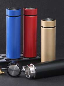 1pc Simple Stainless Steel Vacuum Insulated Water Bottle, Double Wall Business  Cup, Personalized Gift