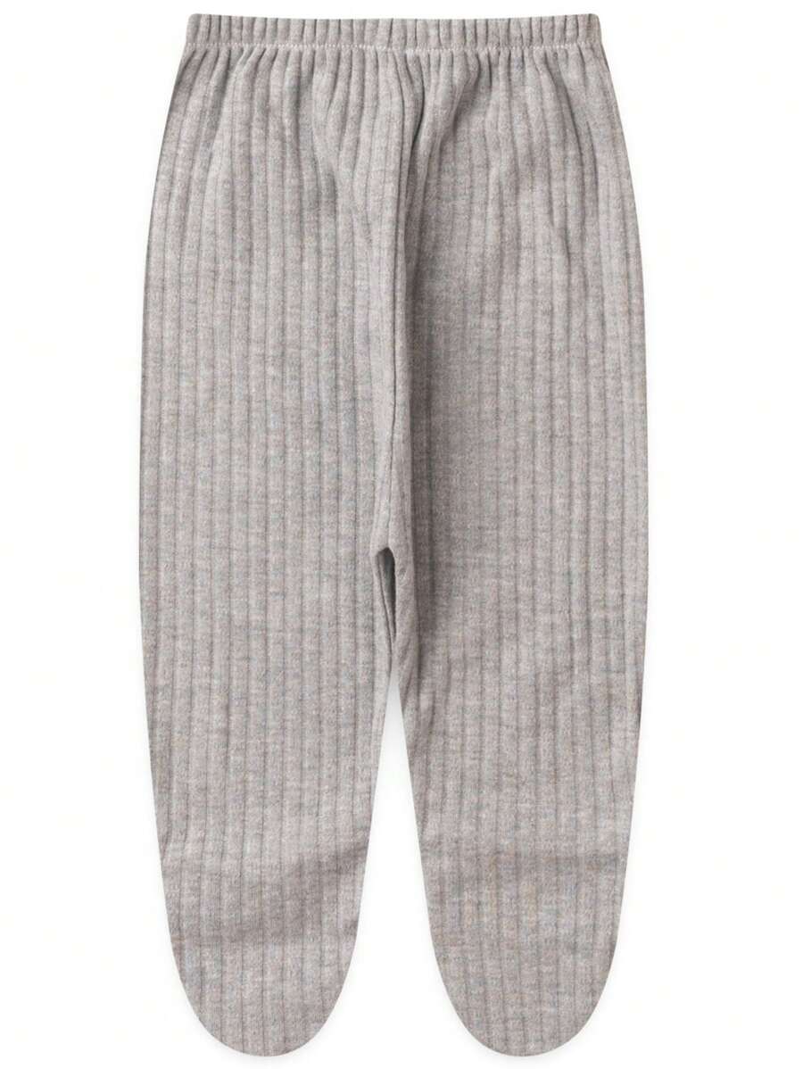 BEBE FOFUXO Baby Ribbed-Beirut Plain Pantyhose With Foot (PREMATURE) - Top Chot - View 1