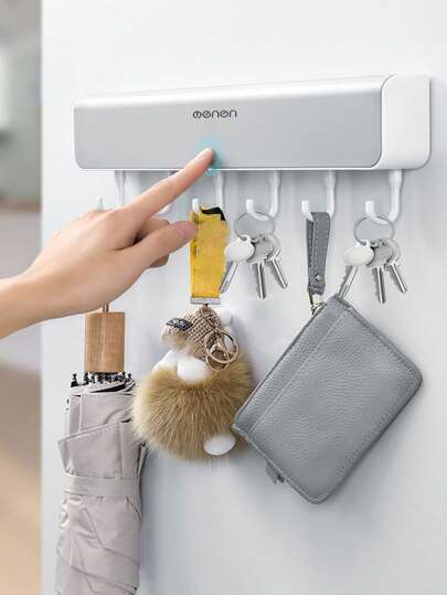 MENGNI Väggmonterad nyckelförvaringslåda med krok Flerfunktionsnyckelkappa Bok Diverse förvaringsställ, för sovrum, kontor, vardagsrum, entré, väggdekor, väggdekor,