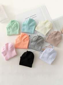 9 Pairs Women Candy Color Thin Breathable Casual Comfortable Versatile Ankle Socks