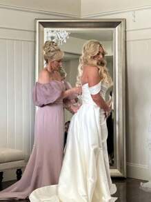 1 pieza Anillo elegante y holgado para moño, accesorio de cabello femenino adecuado para uso diario, vestimenta al aire libre y peinados DIY para cabello grueso y ondulado, sujetadores de cola de caballo, bandas elásticas para el cabello, coleteros, cuerda elástica para el cabello - Multicolor - Ver 4