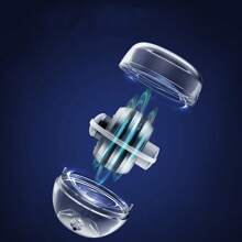 1个手指静音握力训练器，腕部锻炼螺旋球训练器，健身减压腕球 - 计数陀螺健身器，家用握力训练器（不带照明）