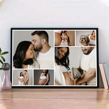 Custom Canvas Collage Photos With Your Photos Poster, Personalized Canvas Wall Art Collage Photo Printing Canvas Decorative Painting, Suitable For Valentine's Day Home Wedding, Home Decoration Collage Painting - 6 Photos, Unframed Gifts Birthday Graduation