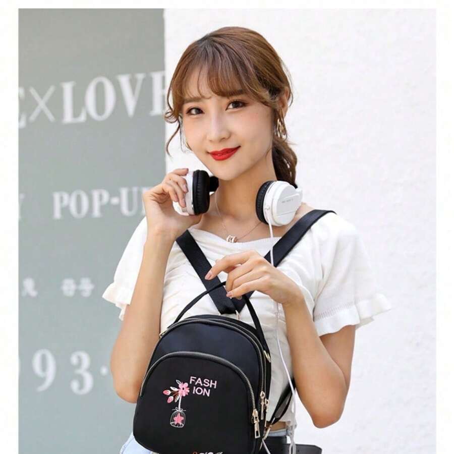 Women's Crossbody Bag Multi-Purpose Fashionable Mini Backpack Korean Style New Lightweight Nylon Oxford Cloth Bag Shoulder Messenger Bag