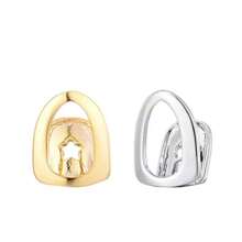 4pcs Stylish Copper Grillz Set - Hip Hop Inspired Fashion Jewelry, Golden-Toned Cut Out Design, Perfect For Both Men & Women, Ideal Gift - 彩色 - 查看 7
