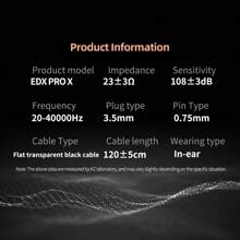 原装 KZ-EDX PRO X 动圈耳机，HIFI 低音增强，带麦克风，入耳式耳机，适用于智能手机、电脑、游戏、降噪、运动音乐，情人节和新年礼物 - EDX Pro X - 查看 4