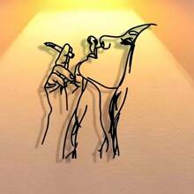 1PC Elegant Abstract Art Metal Wall Sign - Perfect For Home, Office, Cafes & More | Ideal Housewarming Gift & Antique Collector's Item, Perfect For Room Decor