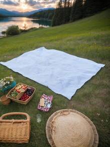 1 pieza Esterilla de picnic con estampado escocés, patrón a cuadros fresco en estilo Ins, manta de picnic portátil para acampada al aire libre, apropiada para reuniones familiares, playa, césped, acampada, salidas, picnic