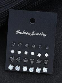 4-55 件休闲复古嘻哈不锈钢和皮革首饰套装，项链、手链、戒指、锆石耳环，适合男士、情侣、日常佩戴、约会、派对、父亲节礼物（无盒） - 彩色 - 查看 15