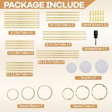 3pcs Gold Metal Plant Stand, Cylinder Pedestal Stands For Parties, Metal Plant Columns Pedestal Stands For Display, Round Cylinder Columns Tables For Weddings Cake Stand Floor Plant Tables - 圓形的 - 查看 3