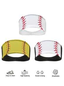 1pc Custom Text/LOGO Personalized Sports Women's Headband, Colorful Stripes Softball Shape Design Non-Slip Headband Hair Accessories - Women's Fashion Sports Headband, Soft Fabric Elastic Headband, Hair Accessories For Women Who Love Sports, Yoga And Running