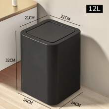 1pc Household Bathroom Wastebasket With Lid, Nordic Style Sorting Trash Bin For Office, Bedroom, Kitchen, Bathroom And Living Room Large,Kitchen,Bathroom,Multi-Colored Trash Can,