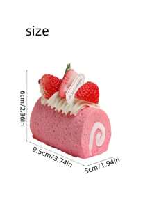 1 Stück modischer realistischer Fruchtkuchen Handtuchrolle Schweizer Rolle Modell Fotografie Requisite Dekor Kühlschrankmagnet, perfektes Geburtstagsgeschenk