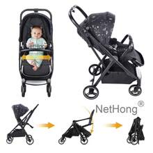 Foldable Baby Stroller Convertible Reversible Pushchair Travel For Airplane UK - Black - View 6